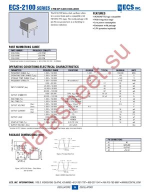 ECS-2100A-012.2 datasheet  